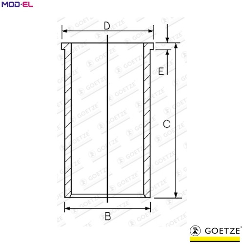 Cylinder liner 025480 00 - liner, 14-025480-00