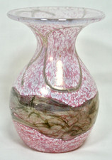 Pretty Mdina Glass Vase, Pink