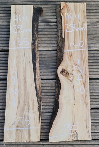 Spalted chestnut live edge - x2,