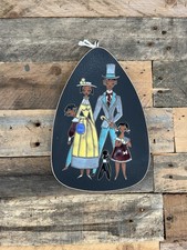 MID CENTURY RUSCHA WALL PLATE 748 WEST GERMAN POTTERY KITSCH POODLE FAMILY 50'S