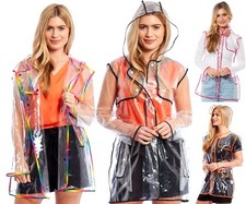 Womens CLEAR Raincoat Ladies