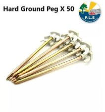 Rock Tent Pegs Grey Top Heavy Duty Hard Ground Caravan Awning Camping Peg x 50
