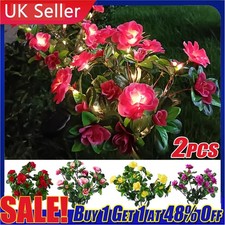 2 Pack Solar Powered Lights 42 LED Outdoor Garden Lights with Waterproof Flowers