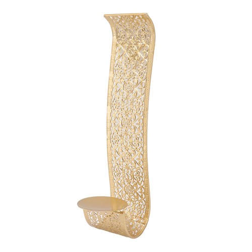 New bright gold lace candle - lace,