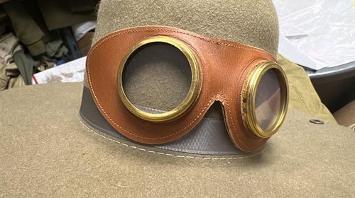 Vintage leather frame goggles - frame,