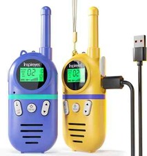 Kids2 Pack Walkie Talkies – (Purple & Yellow) Rechargeable