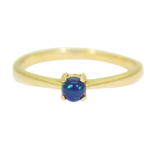 Pretty black opal - pretty, solitaire