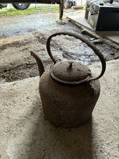 Vintage cast iron kettle large