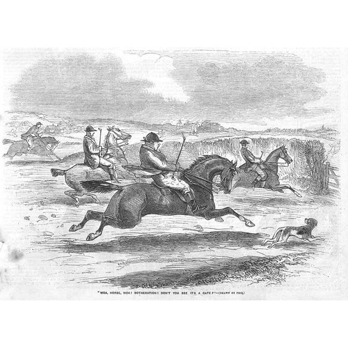 Victorian fox hunting scene - scene, i