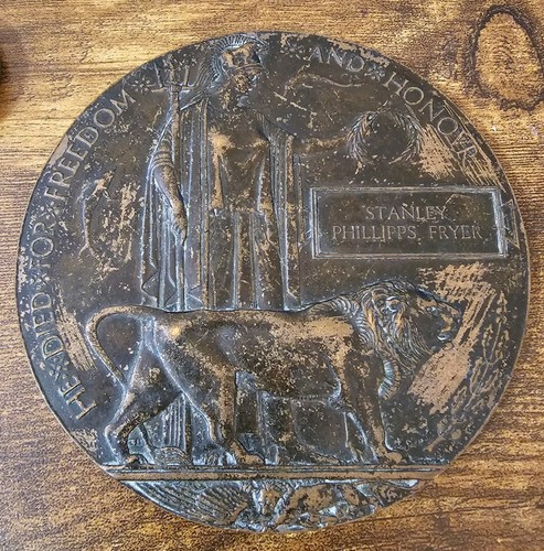 Ww1 officer memorial plaque - officer's,