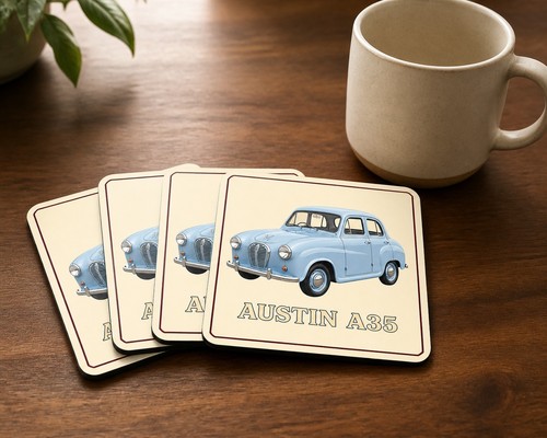 Classic austin car coasters - classic,