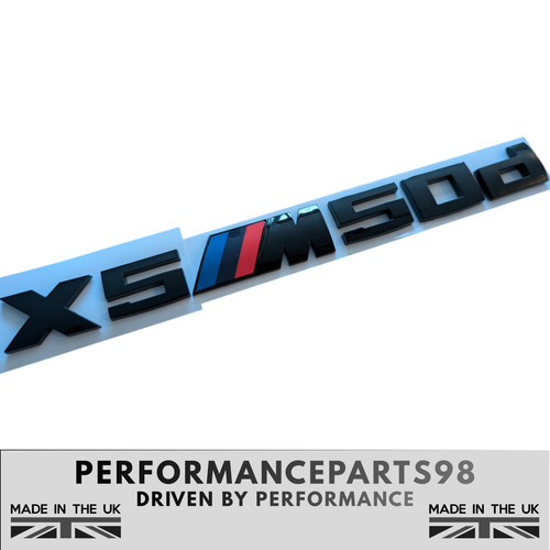 Bmw m50d black gloss badge - bmw,