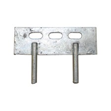 Gravel board Fence Post Cleat Galvanised Pack of 2