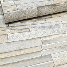 Grey Beige Textured Wallpaper