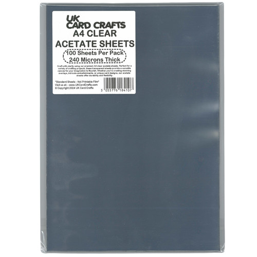 100 clear acetate sheets - a4,