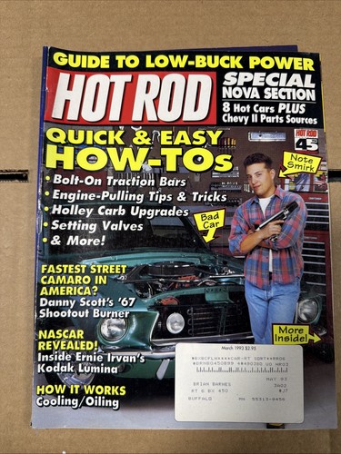 Hot rod magazine march 1993 - rod,
