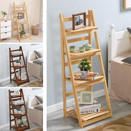 Wooden ladder plant stand - wooden,