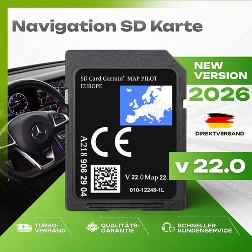 Sat nav card - card, mercedes