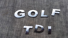 VW golf TDI boot lid trunk tailgate emblem badge decal logo chrome rear