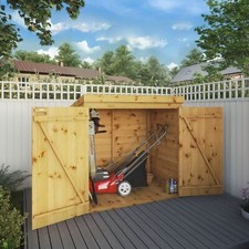 Waltons 3x5 Wooden Garden Shed Shiplap Mower Storage Double Door Shed 3ft 5ft