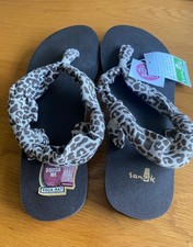 Sanuk Sling It On Yoga Mat Flip Flops Women's Cheetah UK Size 6-Very Comfortable