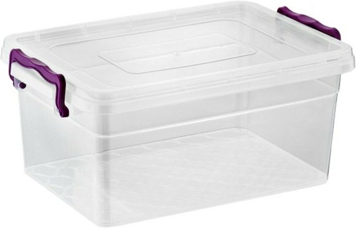 Clear storage box plastic - clear, clip