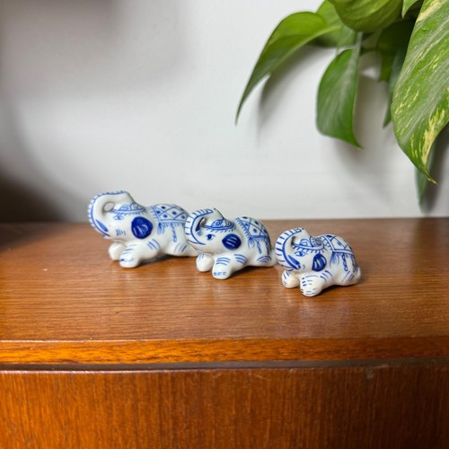 Ceramic elephant ornament - ornament, x3