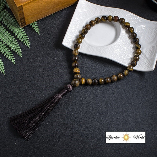 Tiger eye stone islamic 8mm - eye,
