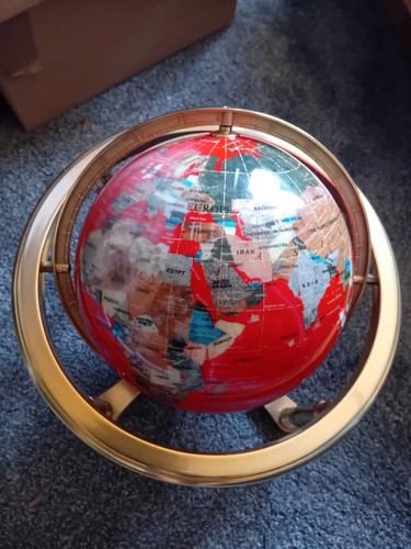 World globe semi presious - globe,