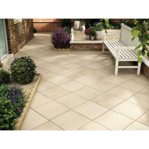 450x450mm buff concrete paving - buff,