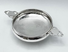 A E JONES SILVER QUAICHE BOWL