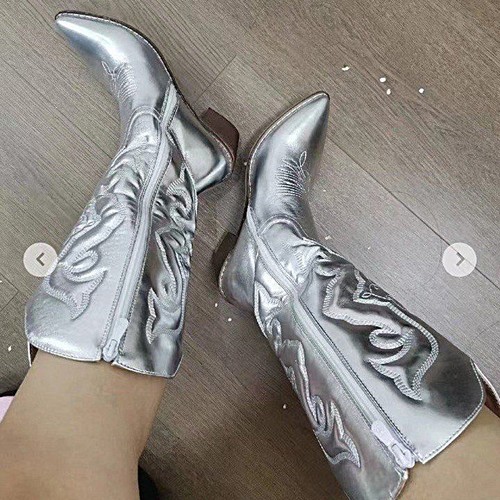 Cowboy boots mid calf ladies - calf,