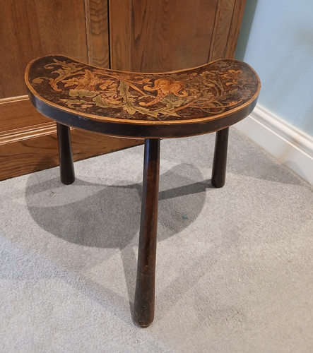 Antique legged side table - antique,
