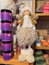 New Large Wooden Angel Xmas Ornament Decoration Tall Design