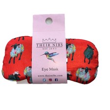 Their Nibs~ Soft Orange With Coloured  Sheep Design  Themed Eye Mask