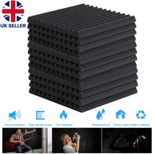 60X Wedge Acoustic Wall Panels Tiles Studio Sound Proofing Insulation Black Foam