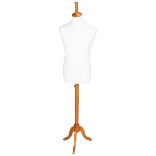 Male display bust - dummy, cream