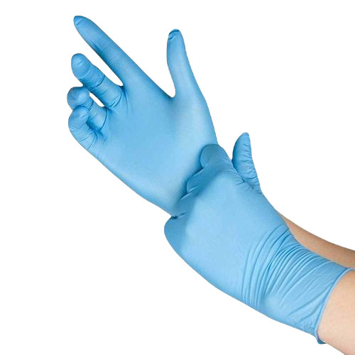 Blue nitrile disposable gloves - nitrile,