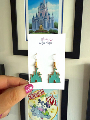 Mickey castle earrings - mickey,
