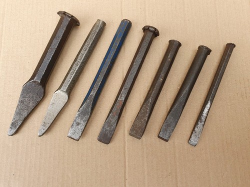Vintage small cold chisels - small,