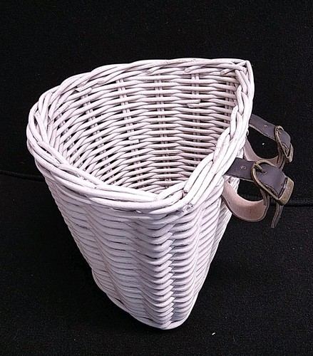 Wicker white woven - white, bike