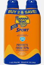 Banana Boat Sport Clear Sunscreen Spray SPF 30 – Twin Pack (2 x 170g)