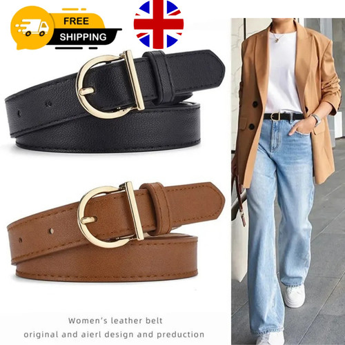 Women leather belt pin - leather,