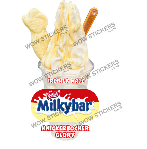 Ice cream van sticker milky - ice,