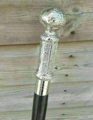 Silver round handle foldable - silver,