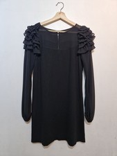 Warehouse Black Longsleeved, Knee Length Dress Size 12