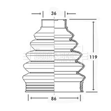 Genuine Borg & Beck CV Boot