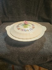 Soho Pottery Ambassador Ware Round Covered Lugged Vegetable Serving Bowl.