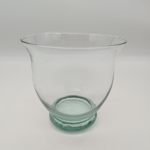 Vintage footed hurricane vase - vintage,