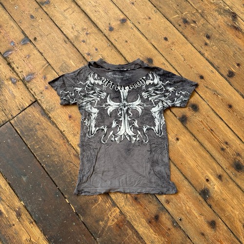 Affliction cut out - cut-out, distressed